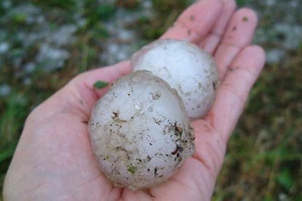 Große Hagelkörner