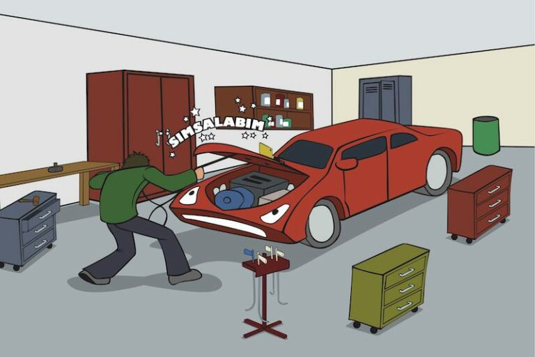 Dellenteam: Gezeichnete Abbildung einer Reparatur als Illustration zum Text über Kosten für Hagelschadenreparatur