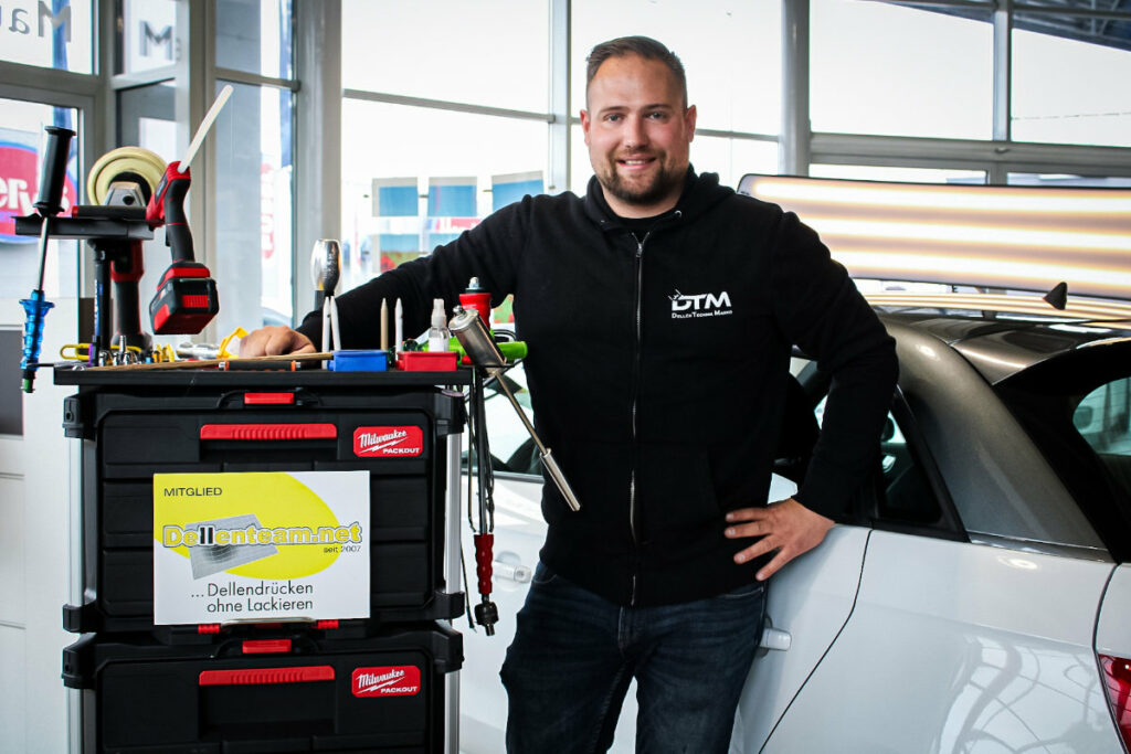 MMst. Florian Marko, Inhaber der Firma DTM (Dellen-Technik-Marko), Mitglied im Dellenteam